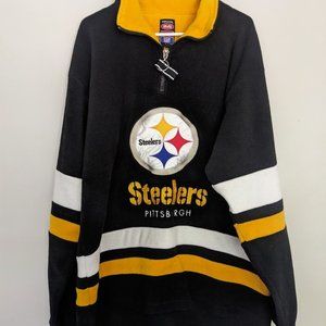 Vintage NFL Pittsburg Steelers Fleece Pullover Mirage Team Men XL